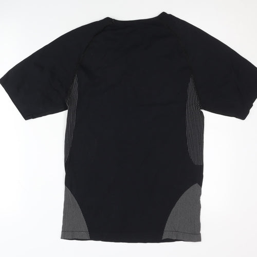 Men's Black Athletic T-Shirt, Gym & Running, Size S