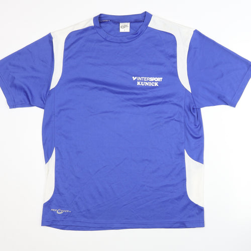 Pro Touch Men's Blue Running T-Shirt, L, Breathable