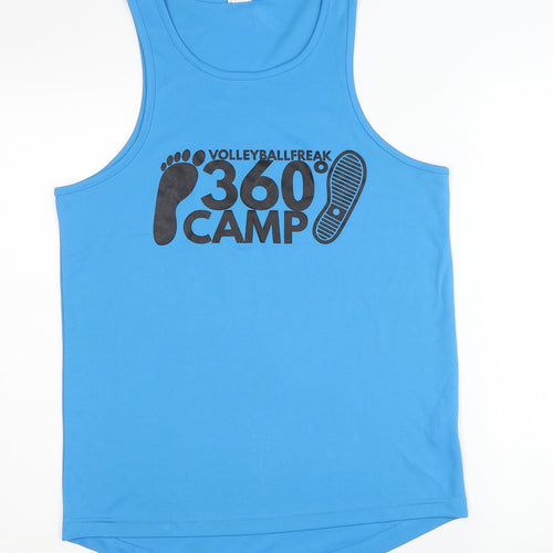 AWDis Men's Blue Volleyball Tank Top Medium