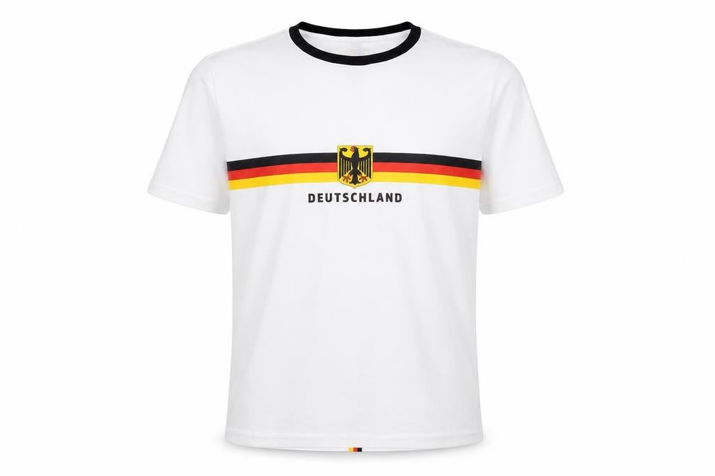 Front view of Crivit Men’s White Football Jersey T-Shirt M