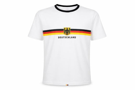 Front view of Crivit Men’s White Football Jersey T-Shirt M