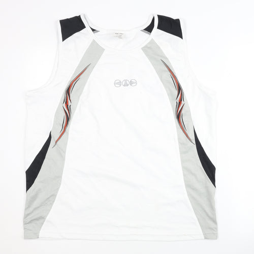 Shamp Men's White Tank Top XL Athletic Pullover