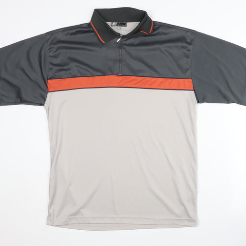 Let's Go Men's Grey Polo Shirt - Size M - 1/4 Zip