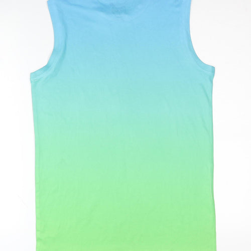 Skate Nation Boys Blue Green Sleeveless Tank Top