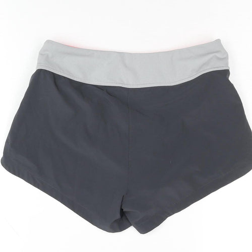 H&M Women's Black Grey Athletic Shorts, Size 8 Gym Quick Dry