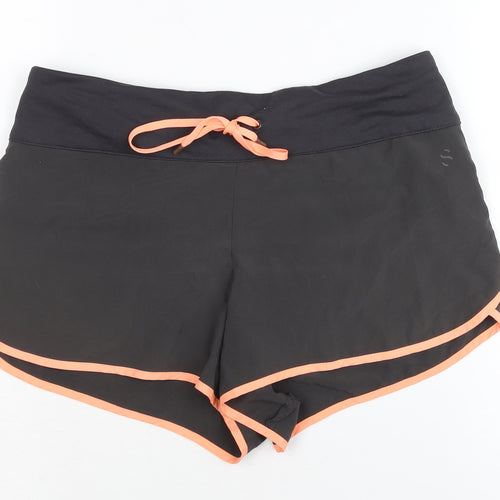 H&M Women Black Running Shorts, S