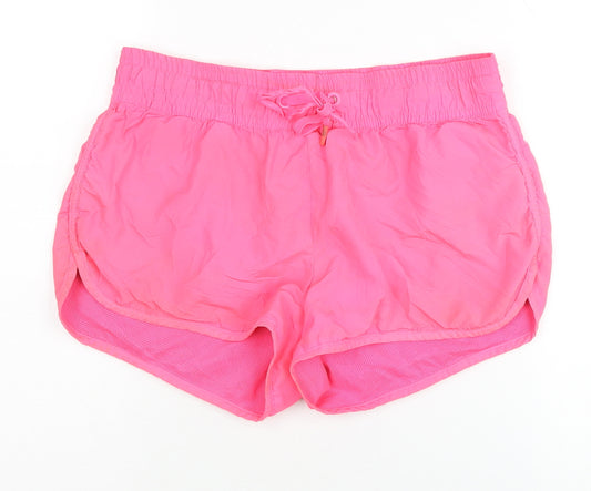 H&M Women’s Pink Athletic Shorts, Size 10, Elastic Waist