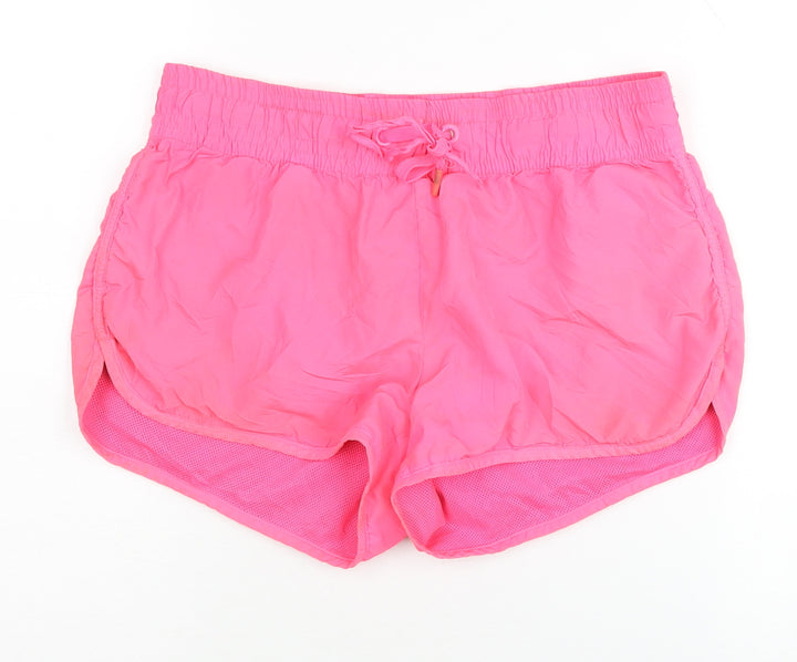 H&M Women’s Pink Athletic Shorts, Size 10, Elastic Waist