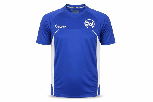 Front view of Cawila Men's Blue XL Football Jersey T-Shirt