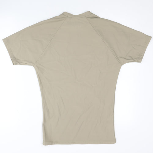 Men's Beige Nylon Spandex T-Shirt, L