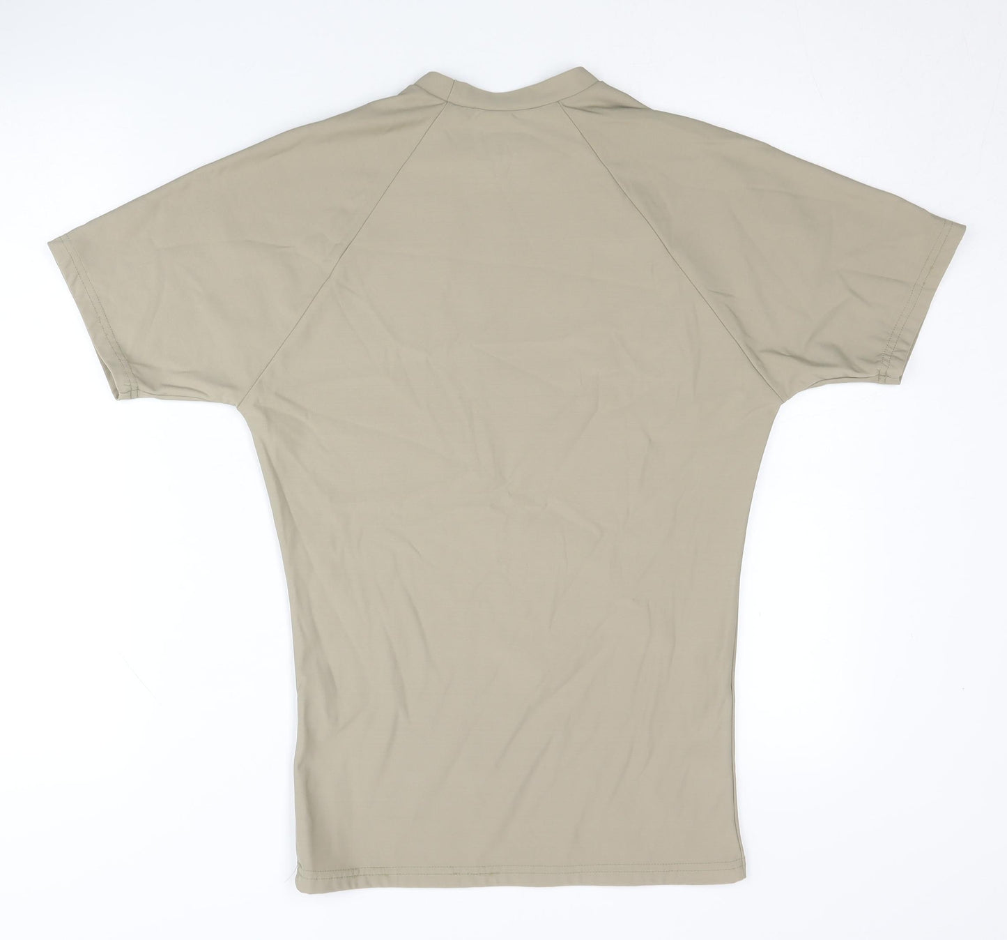 Men's Beige Nylon Spandex T-Shirt, L