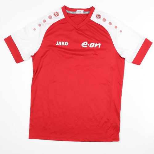 Jako Men's Red Football Jersey, Polyester, Size M