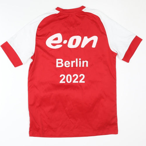 Jako Men's Red Football Jersey, Polyester, Size M