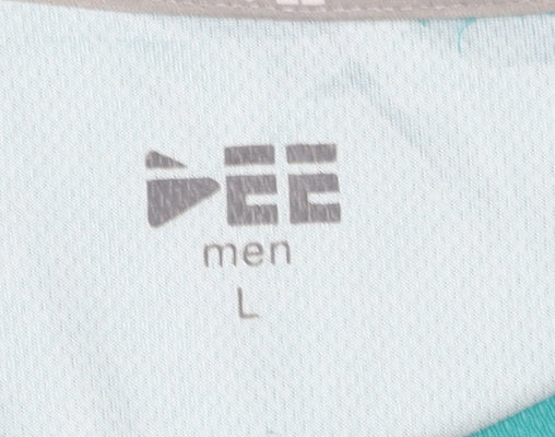 EE Tech Men's Green-White Jersey T-Shirt Large