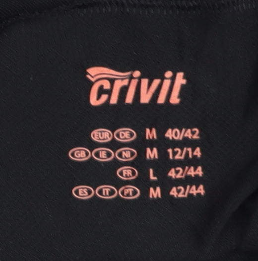 Crivit Women's Black Tank Top, UK 12/14, Gym & Training