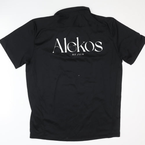 Tee Jays Men's Black Polo Shirt - Size L
