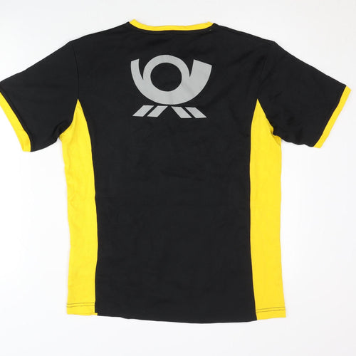 Deutsche Post Men's Black Colourblock T-Shirt Small