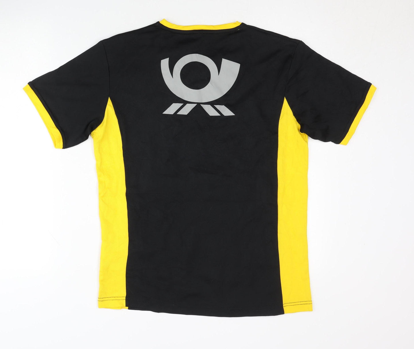 Deutsche Post Men's Black Colourblock T-Shirt Small