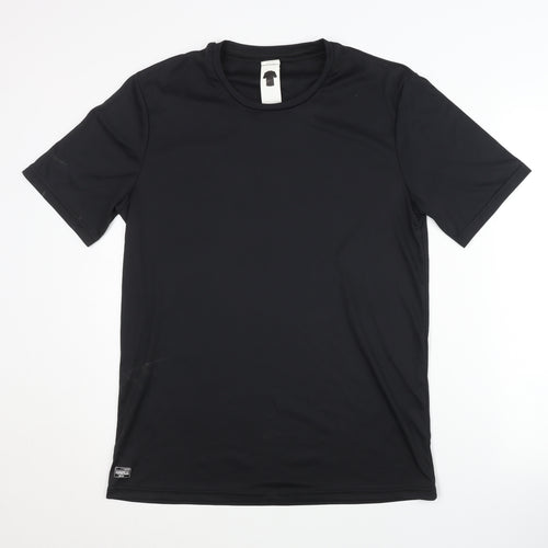 Decathlon Men's Black T-Shirt, Size L, Short Sleeve