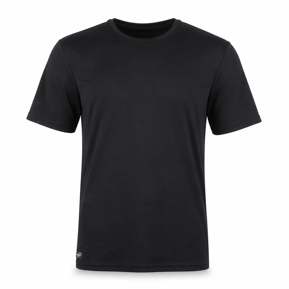Decathlon Men's Black T-Shirt, Size L, Short Sleeve