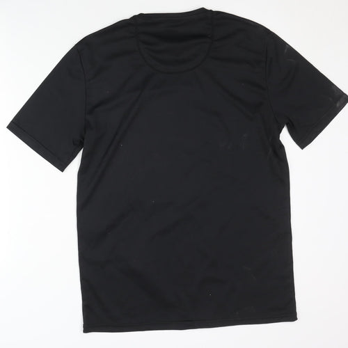 Decathlon Men's Black T-Shirt, Size L, Short Sleeve