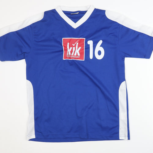 Identic Boys Blue Football Jersey T-Shirt 12-14 Years