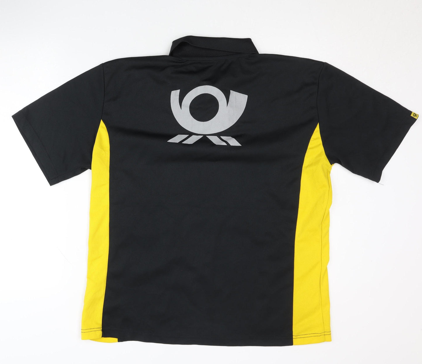 Deutsche Post Men's Black & Yellow Polo Shirt - Size L