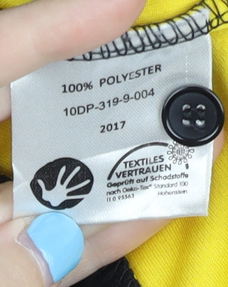 Deutsche Post Men's Black & Yellow Polo Shirt - Size L