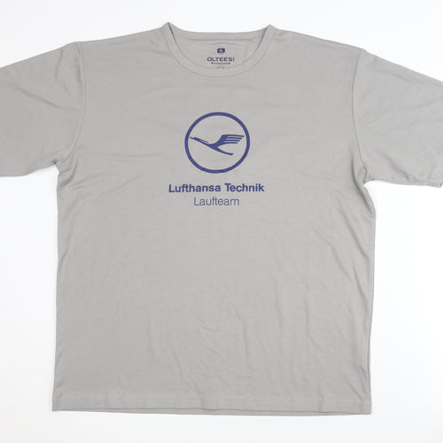 OLTEES! Men's Grey XL T-Shirt, Graphic Print Casual