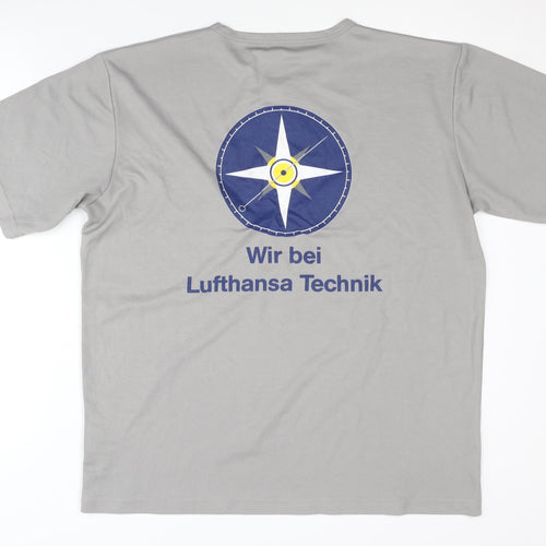 OLTEES! Men's Grey XL T-Shirt, Graphic Print Casual