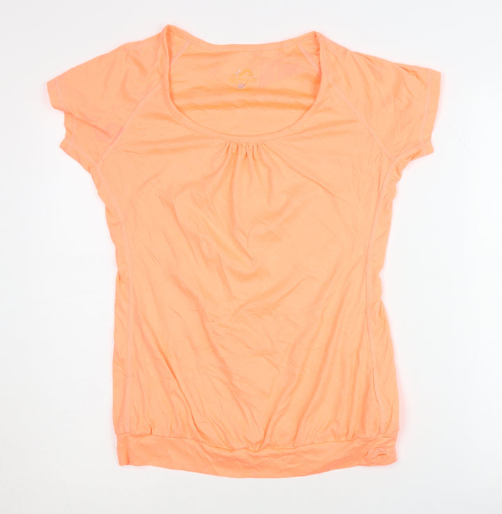 Active Women Orange Short Sleeve Top Size 12