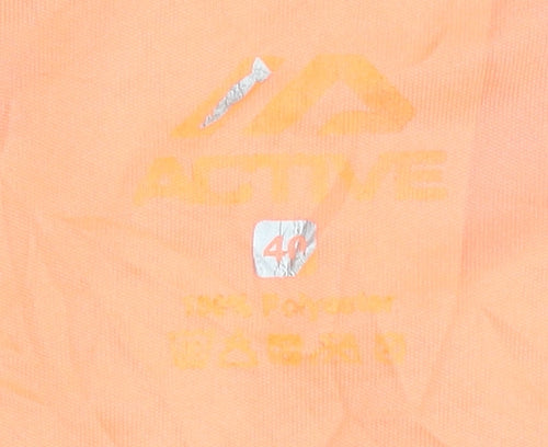 Active Women Orange Short Sleeve Top Size 12