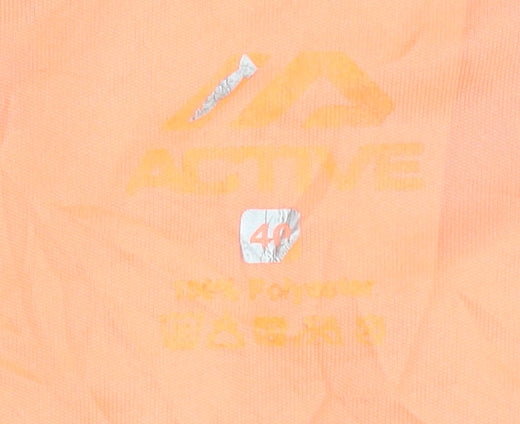 Active Women Orange Short Sleeve Top Size 12