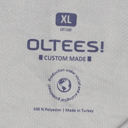 OLTEES! Men's Grey XL Graphic T-Shirt Crew Neck