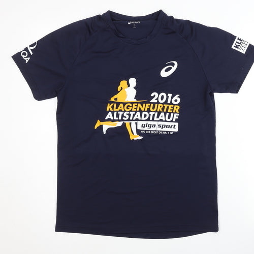 Asics Men's Blue Running T-Shirt - Size S, Sport, Logo