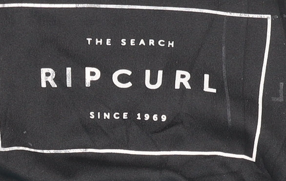 Rip Curl Men's Black Striped T-Shirt - Size S