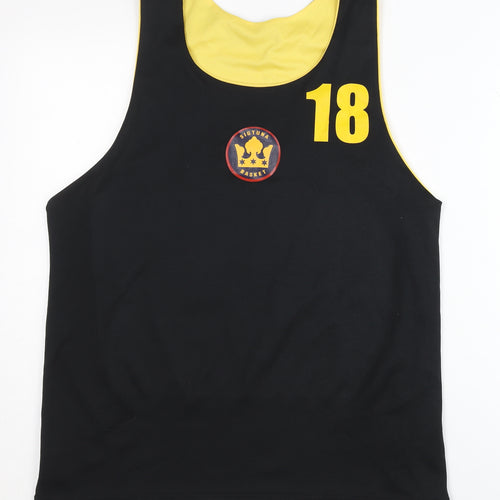 Allemo Boys Black Basketball Tank Jersey, 12 Years