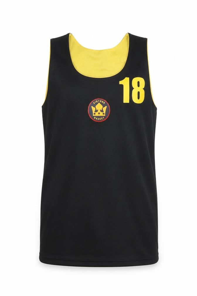 Allemo Boys Black Basketball Tank Jersey, 12 Years