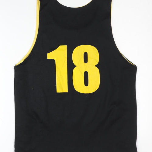 Allemo Boys Black Basketball Tank Jersey, 12 Years