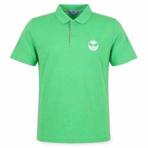 FGS Men's Green Polo Shirt, Size M, Cotton Blend