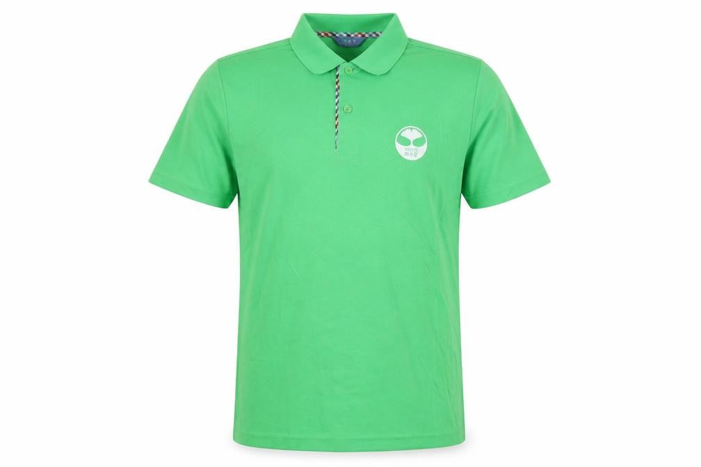 FGS Men's Green Polo Shirt, Size M, Cotton Blend