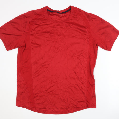 Men's Red Active T-Shirt XL Short Sleeve Crew Neck