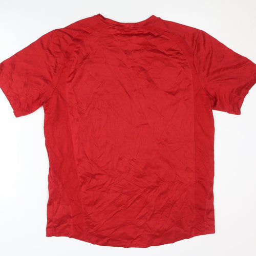 Men's Red Active T-Shirt XL Short Sleeve Crew Neck