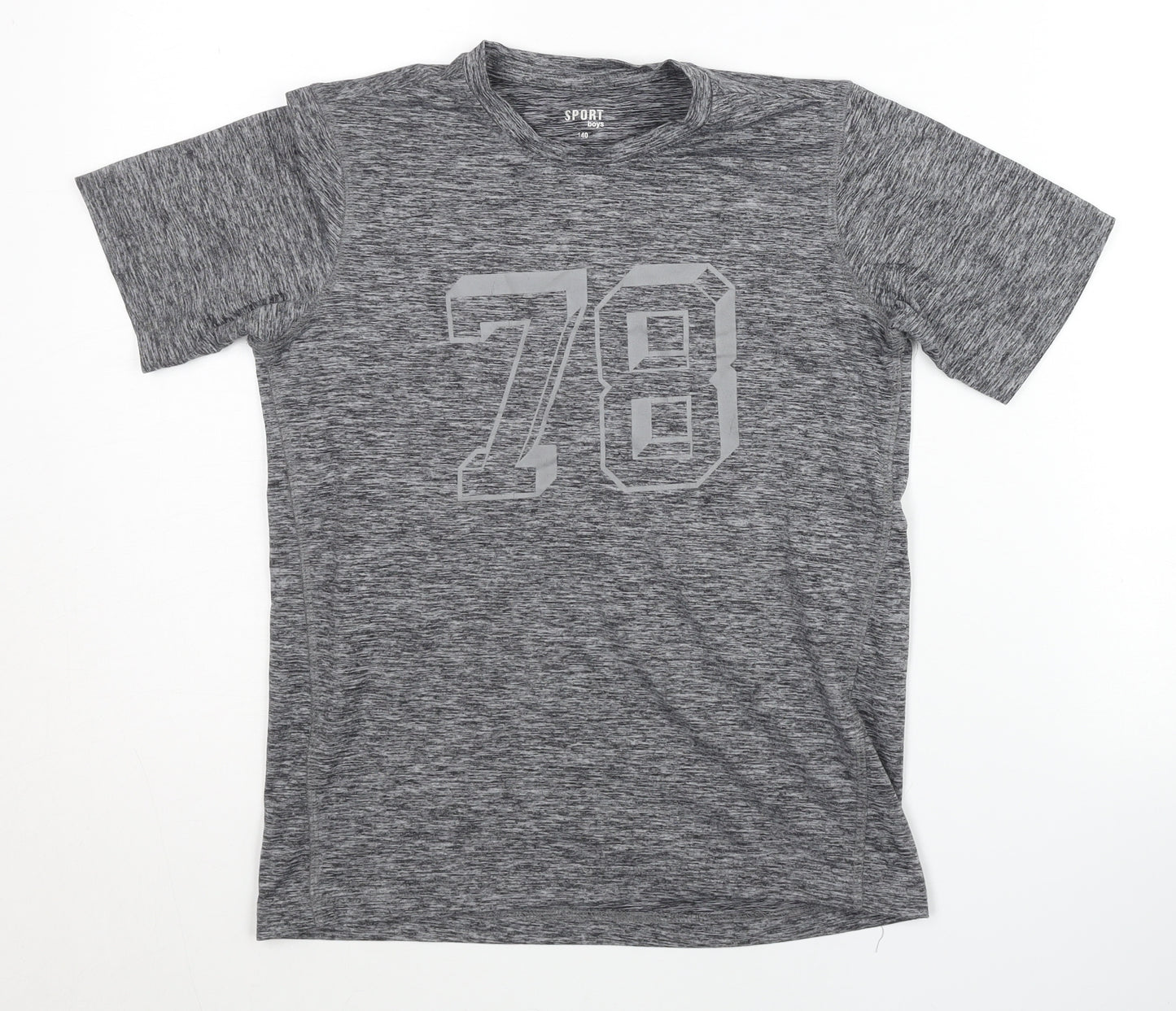 Pocopiano Boys Grey Jersey T-Shirt, 12-13 Years, Sporty Fit