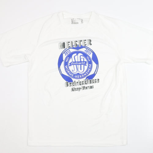 Hanes Men's White M T-Shirt Jersey Sports