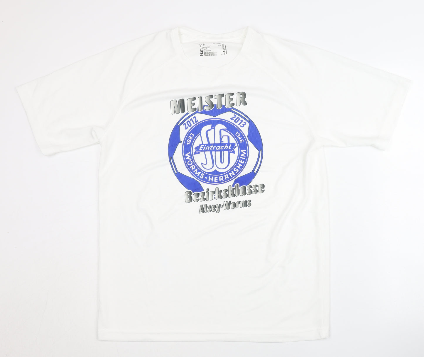 Hanes Men's White M T-Shirt Jersey Sports