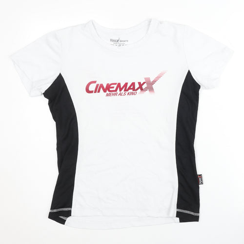 Peppex Sports Unisex White Activewear T-Shirt L