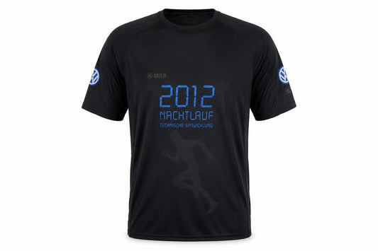 Front view of Jako Men's Black XS Jersey T-Shirt for Running