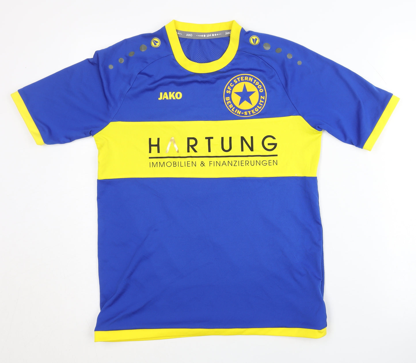 JAKO Boys Blue Sports Jersey, Football T-Shirt Size 164