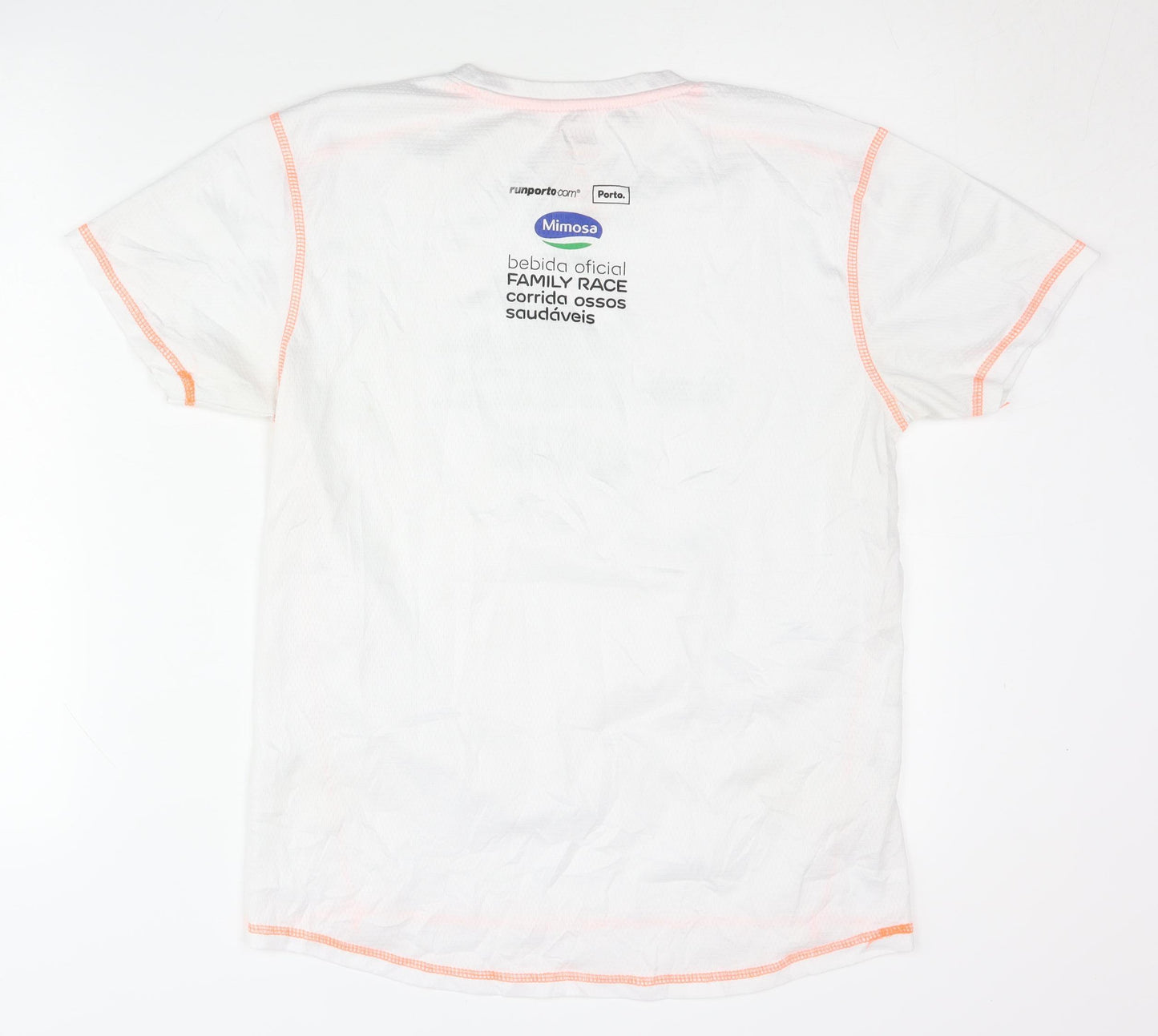 42K Men's White Running T-Shirt M Graphic Print